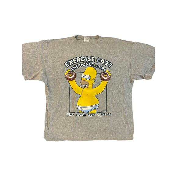 Bart Simpson The donut curl tshirt- size Large - Picture 1 of 4